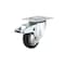 Richelieu Industrial Euro Series Rubber Caster, Swivel with Double-Lock Brake, with Plate, Black F24801 - alternate 1