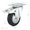 Richelieu Industrial Euro Series Rubber Caster, Swivel with Double-Lock Brake, with Plate, Black F24802 - alternate 2