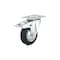 Richelieu Industrial Euro Series Rubber Caster, Swivel with Double-Lock Brake, with Plate, Black F24802 - alternate 1