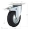 Richelieu Industrial Euro Series Rubber Caster, Swivel with Double-Lock Brake, with Plate, Black F24803 - alternate 3