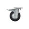 Richelieu Industrial Euro Series Rubber Caster, Swivel with Double-Lock Brake, with Plate, Black F24803 - alternate 2