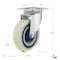 Richelieu Industrial Polyamide Rubber Caster, Swivel with Double-Lock Brake, with Plate, Blue, Beige F24804 - alternate 4
