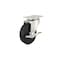 Richelieu Industrial Black General-Duty Rubber Caster, Swivel with Brake, with Plate, Black F25415 - alternate 1