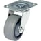 Richelieu Industrial Gray Thermoplastic Rubber Caster, Swivel Without Brake, with Plate, Gray F25655 - alternate 1