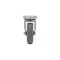 Richelieu Industrial Gray Thermoplastic Rubber Caster, Swivel Without Brake, with Plate, Gray F25656 - alternate 3