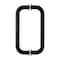 Richelieu 8inch 203 mm Center to Center Tubular BacktoBack Pull for Glass Shower Door, Matte Black SDTRDB07508900 - alternate 4