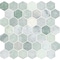 Msi Icelandic Green Hexagon SAMPLE Polished Marble Mesh-Mounted Mosaic ...