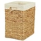 Vintiquewise Handmade Rectangular Water Hyacinth Wicker Laundry Hamper ...