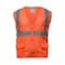 Refrigiwear Hivis Zipper Mesh Safety Vest Hv Orange Lar 0198RHVOLAR - alternate 1