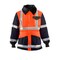 Refrigiwear Hi-Vis Insulated Jacket, 70% Nylon/30% Polyester, Orange/Navy, S 0342RTONSMLL2 - alternate 1