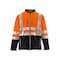 Refrigiwear HI-Vis Insulated Softshell Jacket, Polyester, Black/Orange, M 0496RBORMEDL2 - alternate 1