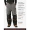 Refrigiwear Men's Insulated Pant, XL, Black/Charcoal, Polyester 7340RBCHXLG - alternate 5