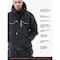 Refrigiwear Men's Extreme Hooded Jacket, Polyester, Zipper with Snap Closure Storm Flap, Black, S 8750RBLKSML - alternate 3