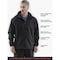 Refrigiwear Men's Softshell Hooded Jacket, 96% Polyester/4% Spandex, Zipper, Black, S 9151RBLKSML - alternate 5