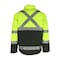 Refrigiwear Men's Hi-Vis 3-in-1 Insulated Rainwear Jacket, Polyester, Black/Lime, 4XL 9178RBLM4XLL2 - alternate 2