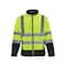 Refrigiwear Men's Hi-Vis Softshell Jacket, Polyester, Black/Lime, S 9291RBLMSMLL2 - alternate 1