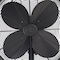 Good Housekeeping 16in Retro Pedestal Fan in Matte Black 92654-MB - alternate 4