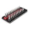 TEKTON SHB90203 Sechskant-Bit-Stecknuss-Satz, 21-teilig (5/64-5/40 Zoll, 2-8 Mm) Mit Schienen