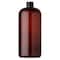 Tricorbraun 16 oz Light Amber PET Plastic Boston Round Bottle- 24-410 Neck Finish 140636 - alternate 1