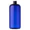 Tricorbraun 16 oz Cobalt Blue PET Plastic Boston Round Bottle- 24-410 Neck Finish 027771 - alternate 1