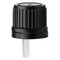 Tricorbraun 18Mm Black  P/P Tamper Evident Closure, Ribbed Skirt, W/ 0.9Mm Orifice Inverted Dropper Tip 146237 - alternate 1