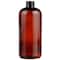 Tricorbraun 32 oz Light Amber PET Plastic Boston Round Bottle- 28-410 Neck Finish 029910 - alternate 2