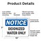 Signmission Deionized Water Only, 10 in W x Rectangle, Plastic OS-2PACK ...