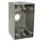 Bell Outdoor Weatherproof Electrical Box, 1 Gang, 1/2 in Hub Size, 3 Inlets, 4.5 in L, 2.75 in W, Aluminum, Gray 5385-0 - alternate 1