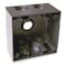 Bell Outdoor Weatherproof Electrical Box, 36 cu in, Double Gang Box Type, 2 Gangs, Aluminum, Square Shape 5388-0 - alternate 1