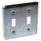 Raco Box Cover, Switch Box Type, 2 Gang, Galvanized Steel, Duplex Receptacle, Toggle Switch Cover Type 871 - alternate 1