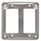 Raco Box Cover, Square Box Type, 2 Gang, Galvanized Steel, GFCI Receptacle Cover Type 809C - alternate 1