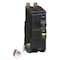 Square D Miniature Circuit Breaker, QO Series, 20A, 2 Pole, 120/240V AC, 10kA at 120/240V AC, A Curve QOB220GFI - alternate 1