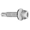 Zoro Select Self-Drilling Screw, 1/4" x 3/4 in, Zinc Plated Steel Flange Hex Head External Hex Drive, 100 PK U31702.025.0075 - alternate 1