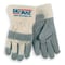 Mcr Safety Leather Gloves, Cowhide, Safety Cuff, Wing Thumb, Gray, M, 1 PR 1702M - alternate 1