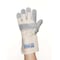 Mcr Safety Leather Gloves, Cowhide, Safety Cuff, Wing Thumb, Full Finger, Gray/Tan, L, 1 PR 1700L - alternate 3