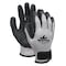 Mcr Safety Coated Gloves, Latex, Textured, Palm, Not Tested Abrasion Level, Gray, M (8) 1 PR 9688VM - alternate 1
