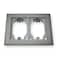 Hubbell Wiring Device-Kellems Box Cover, Floor Box Type, 2 Gang, PVC PFBRFGY2 - alternate 1