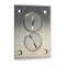 Hubbell Wiring Device-Kellems Box Cover, Floor Box Type, 2 Gang, Aluminum, Duplex Receptacle Cover Type SA3625 - alternate 1
