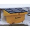 Snowex 18 cu.ft. Yellow Resin Attached Lid Salt Box Container 74051 - alternate 3