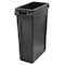 Rubbermaid Commercial Slim Jim 23 gal Rectangular Slim-Profile Plastic Can, Black, None, Plastic, 11 in FG354060BLA - alternate 10