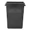 Rubbermaid Commercial Slim Jim 23 gal Rectangular Slim-Profile Plastic Can, Black, None, Plastic, 11 in FG354060BLA - alternate 3