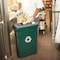 Rubbermaid Commercial Rectangular Recycling Bin, Green, 11" Dia, Plastic FG354007GRN - alternate 7