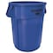 Rubbermaid Commercial BRUTE 44 gal Round Heavy Duty Plastic Can, Blue, None, Plastic, Not Applicable FG264360BLUE - alternate 1