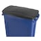 Rubbermaid Commercial Rectangular Recycling Bin, Green, 11" Dia, Plastic FG354007GRN - alternate 4