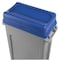 Rubbermaid Commercial Rectangular Recycling Bin, Green, 11" Dia, Plastic FG354007GRN - alternate 2