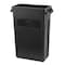 Rubbermaid Commercial Rectangular Recycling Bin, Green, 11" Dia, Plastic FG354007GRN - alternate 5