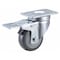Zoro Select Swivel Plate Caster w/Total-Lock, Polyur, 3in, 250lb 2G029 - alternate 1