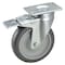 Zoro Select Swivel Plate Caster w/Total-Lock, Polyur, 5in, 315lb 2G033 - alternate 1