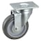 Zoro Select Swivel Plate Caster, 4 in Dia, 300 lb, Gray 2G043 - alternate 1