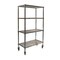 Zoro Select Wire Cart, 4 Shelf, 36x18x70, Chrome 2HDE5 - alternate 2